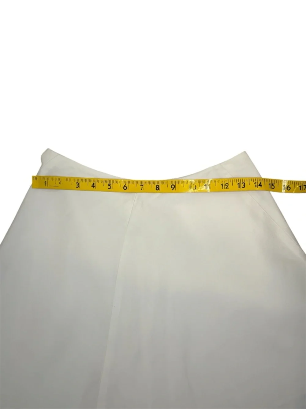 Vince Off  White Linen Blend Asymmetrical A-Line Skirt size 4 - Picture 5 of 9